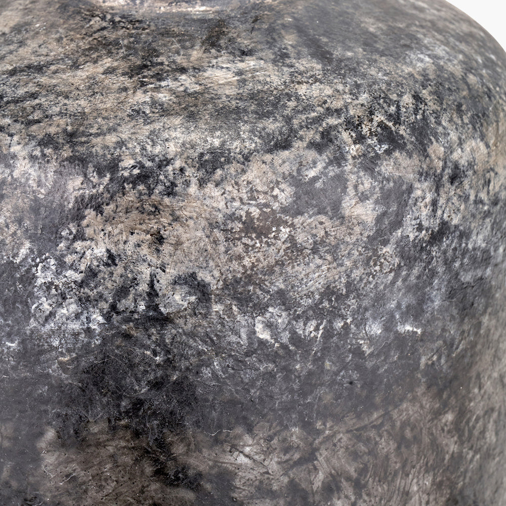 Vulcan Textured Volcanic Effect Grey Small Stoneware Table Lamp - Base Only